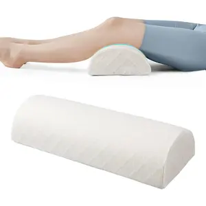 Knee Pillow for Back Sleeping, Cushion for Sciatica Pain Relief, Leg for Sleeping on Back, Half Moon Bolster for Bed