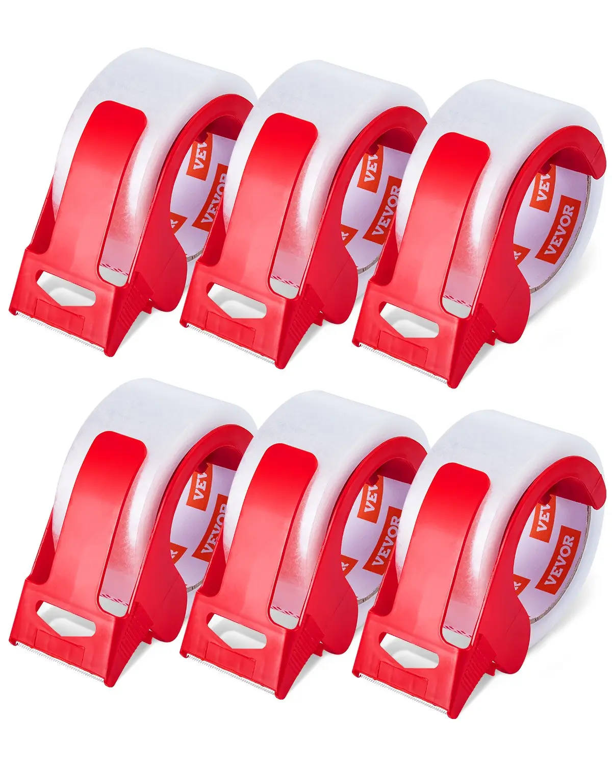 【summerfinds】VEVOR Clear Packing Tape 6 Rolls 65 Yards Clear Shipping Tape with Dispenser 2.7 Mil