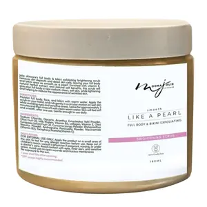 Jolie's Smooth Like A Pearl Full Body and Bikini Exfoliating Brightening Scrub (Brown) - Exfoliating Scrub for Smooth Skin