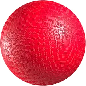 Dodgeball Playground Ball - 8.5inch (Single Pack) Red Rubber Inflatable Ball with Air Pump, Suitable for Children and Adults, Indoor and Outdoor Games, Kickball, Four Square, Handball, etc