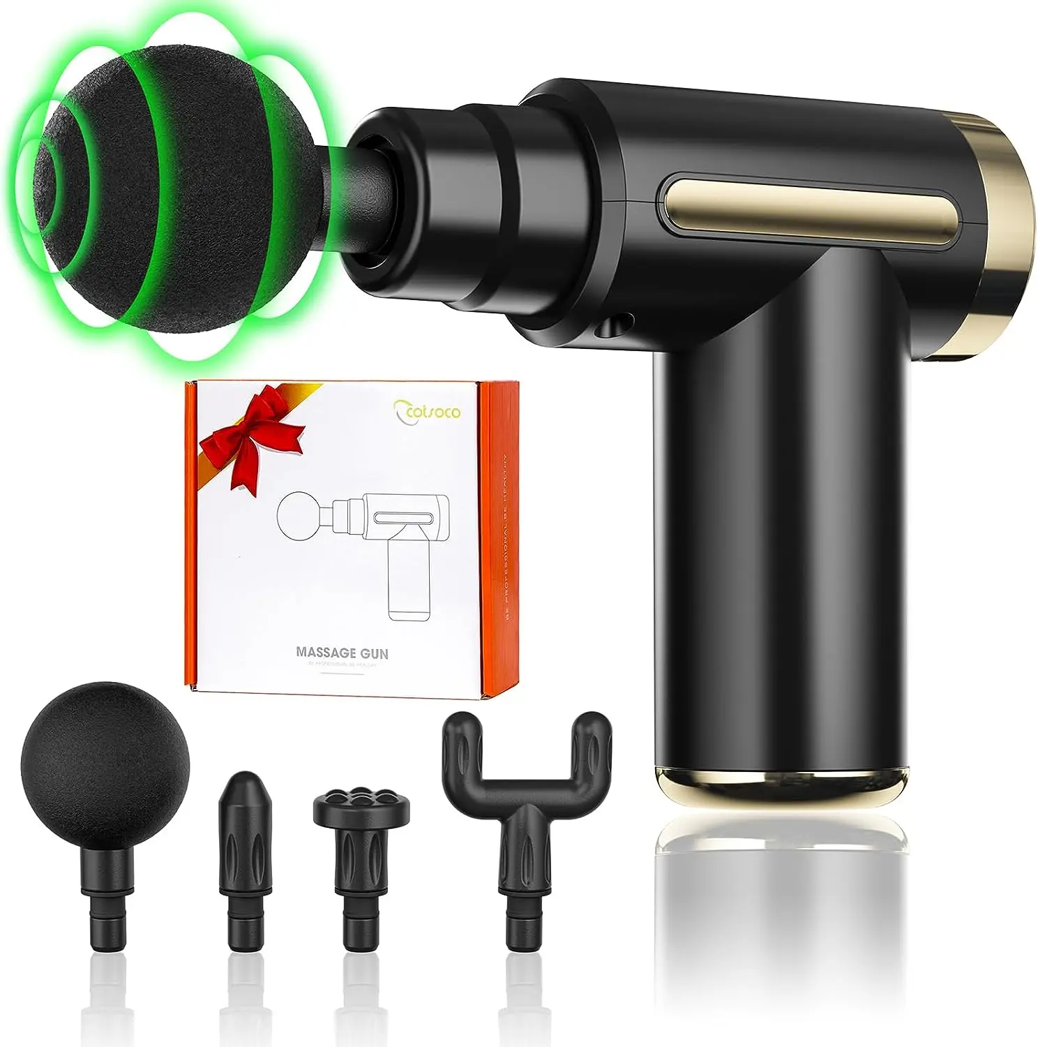 Cotsoco Massage Gun, Portable Handheld Muscle Massage Machine, Comfort Electric Massager for Back, 6 Speeds Type-C Charging,Gift for Women & Men