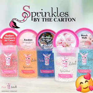 PINK ZEBRA SPRINKLES BY THE CARTON.