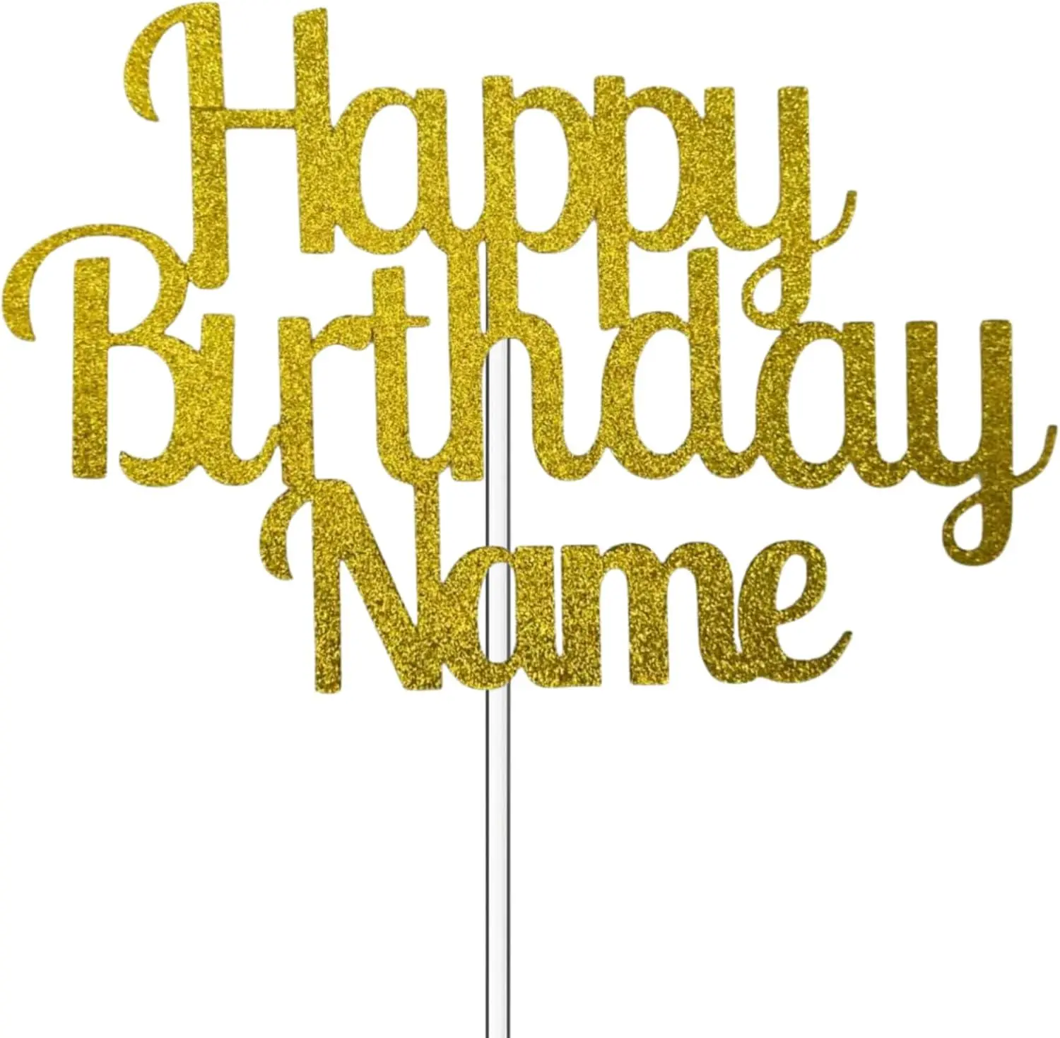 Custom Double Sided Glitter Cake Topper  Personalized Name & Age Birthday Cake Decoration | Elegant Party Decor for Anniversaries & Celebrations