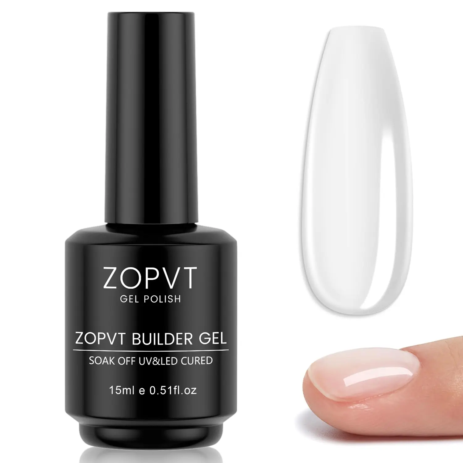 Zopvt Nail Builder Gel, Acrylic Nails Gel, 7-In-1 Transparent Acrylic Soft Gel, Long-Lasting Rhinestone Glue Bottle Pack, Ideal for DIY Home Salon Gifts