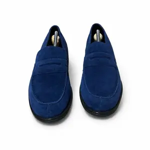 Royal Blue Velvet Flex Loafers - Comfortable and Stylish Footwear for Everyday Wear Size 10