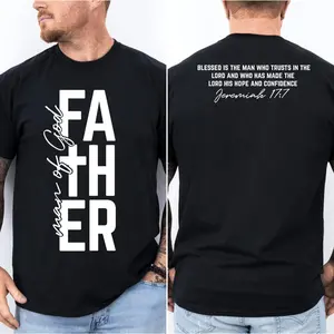 [ 🔥   50% OFF TODAY] Man of God T-Shirt, Jeremiah 17:7, Christian Dad Gift