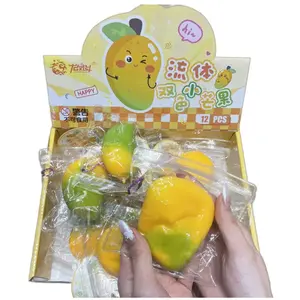 Fluid mango stress-relief toy, slow-rebound decompression toy, fruit squishy toy, moldable fluid mango squishy toy