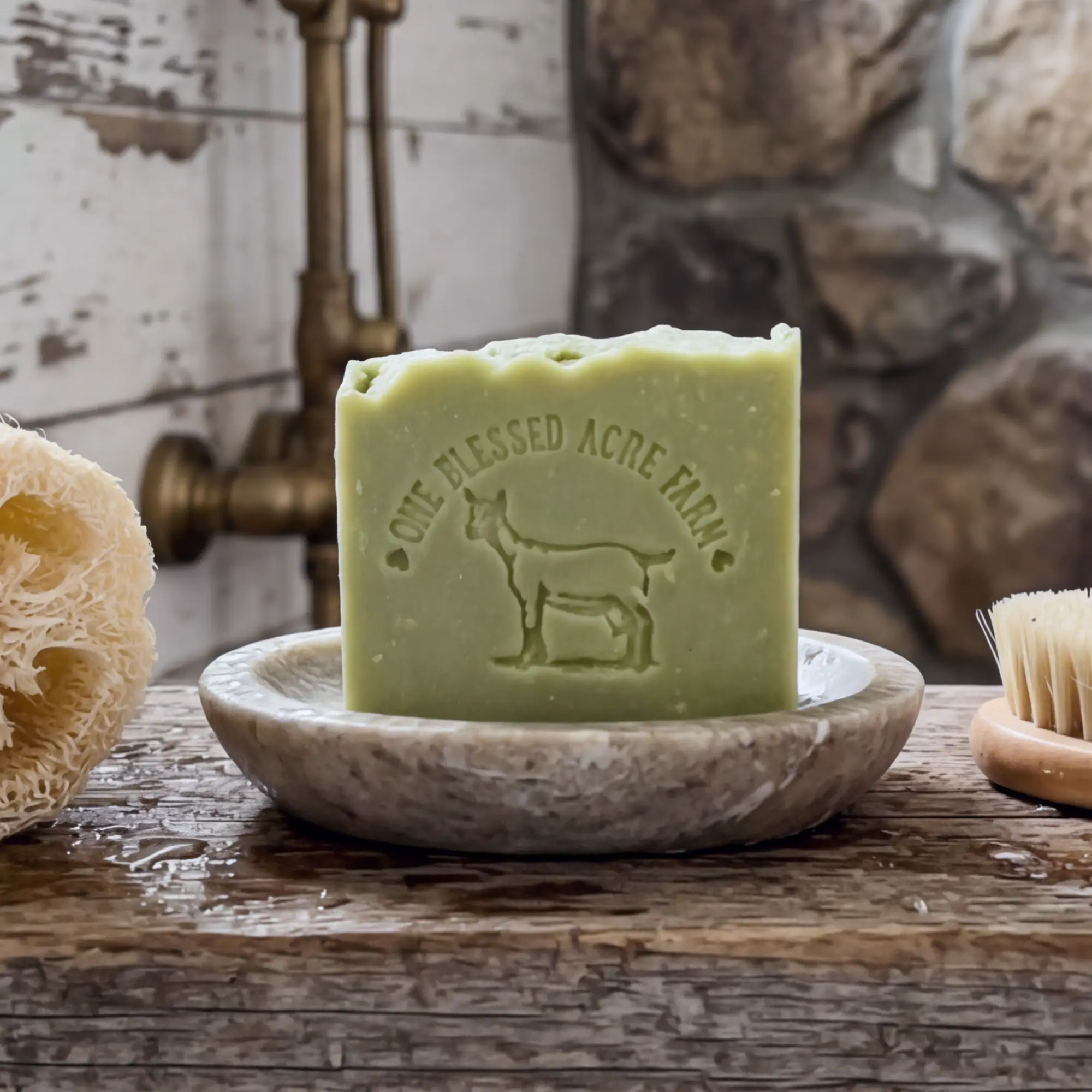 Blessed Acre Farm Honeysuckle Goat Milk Bar Soap - 4.5 oz Artisanal Soaps, Scented Sudsy Cleanser, Gentle Floral Bar Body Wash & Cleansers for Nourishing Skin Repair Body Care