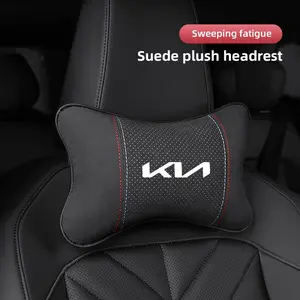 Car Headrest Neck Support Seat Lumbar Cushion Neck Pillow For KIA K9 Sportage Niro K5 Carnival EV6 EV9 EV3 K8 Stinger Forte Ceed Cerato Sorento RIO Picanto Proceed Soul Cadenza Borrego Ray EV Syros K4 Telluride Sonet Seltos Stonic Optima Tasman K900 VG