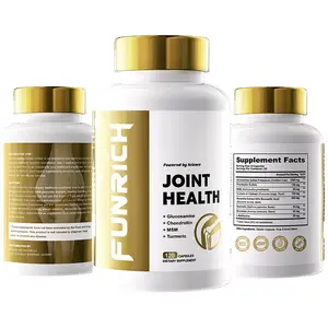 （Flash Sale 3 bottles）FUNRICH Joint Health Supplement for Women & Men with Glucosamine, Chondroitin, MSM & Turmeric - 120 Capsules