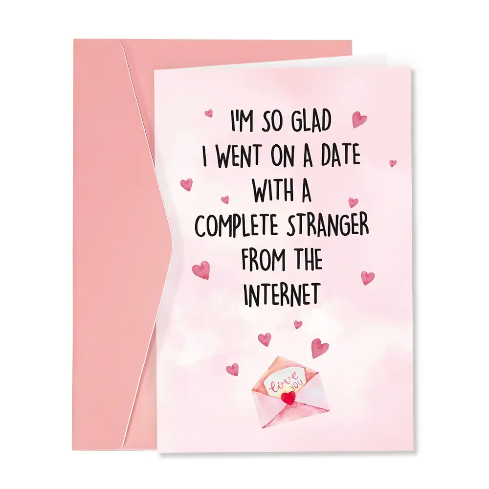 Valentine's Day Card for Him or Her, Husband, Wife, Boyfriend, Girlfriend, Perfect Valentine's Day Gift, 1pc Card, Greeting Card