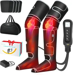 AllJOY Leg Massager Christmas Gifts FSA Eligible, Heat & Compression for Circulation Pain Relief, 5 Modes 4 Intensities 4 Extenders Gifts for Men Women Dad Mom