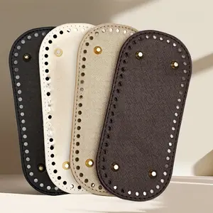 4pcs Oval Crochet Bag Bases - Assorted Colors, Sturdy Construction - DIY Shoulder Purse Shapers for Craft Projects, Creative Crafting | Patterned Bases -Hand-woven Bag Accessories