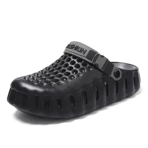 Men’s summer closed toe clogs for outdoor wear — thick soled, non slip, abrasion resistant beach sandals