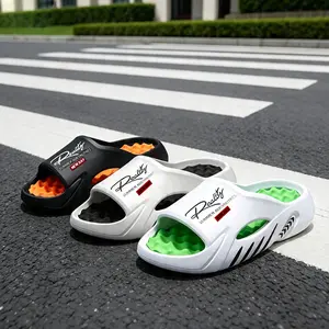 Casual Black Summer Slide Slippers for Men, Simple Design Comfortable Home Slippers, Non-slip Soft Lightweight Slipper for Indoor&Outdoor Wear, Footwear, Beach Shoes Slippers Flipflop Boy Dance White slides Tsinelas