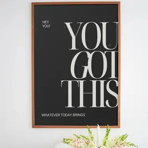 Motivational Canvas Wall Art, Unframed Hanging Decor, Modern Font Design, Texture Background, Perfect Gift Idea, Home Decoration for Living Room, Bedroom, Office, Print