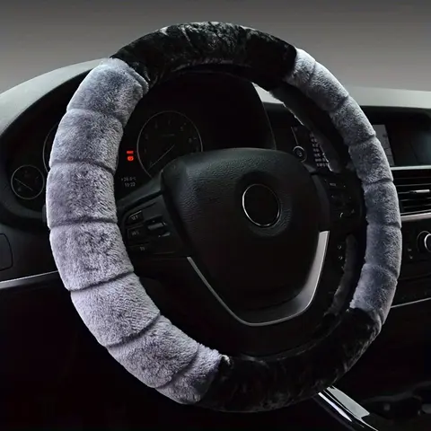 Women's Winter Warm Fluffy Steering Wheel Cover, Lined with Soft Plush for Comfortable Grip - 15inch Cute Heart/Ears Design, Suitable for Cold Weather Driving (Girls and Women) - Fashionable Steering Wheel Protector