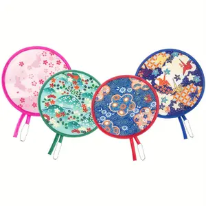 Portable Folding Fan, 4 Counts/set Flower Print Floral Summer Fan, Multifunctional Fan for Outdoor Game, Home Decor, Cooling Fan, Hand Fan, Mini Fan, Flower Design, Decoration