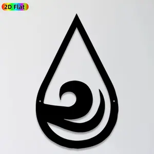 1pc Teardrop & Swirl Metal Wall Art, Dynamic Teardrop Swirl Statue Mural, Ideal Gift for New Year, Easter, Nature-Inspired Decor Enthusiasts,  Wall Sculptures, Perfect for Indoor Wall & Outdoor Fence, Unique Home & Garden Accent