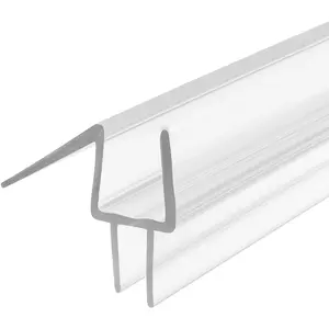 36" Frameless Shower Door Bottom Seal – Fits 3/8" Glass – Clear PVC Strip for Water Barrier & Splash Protection