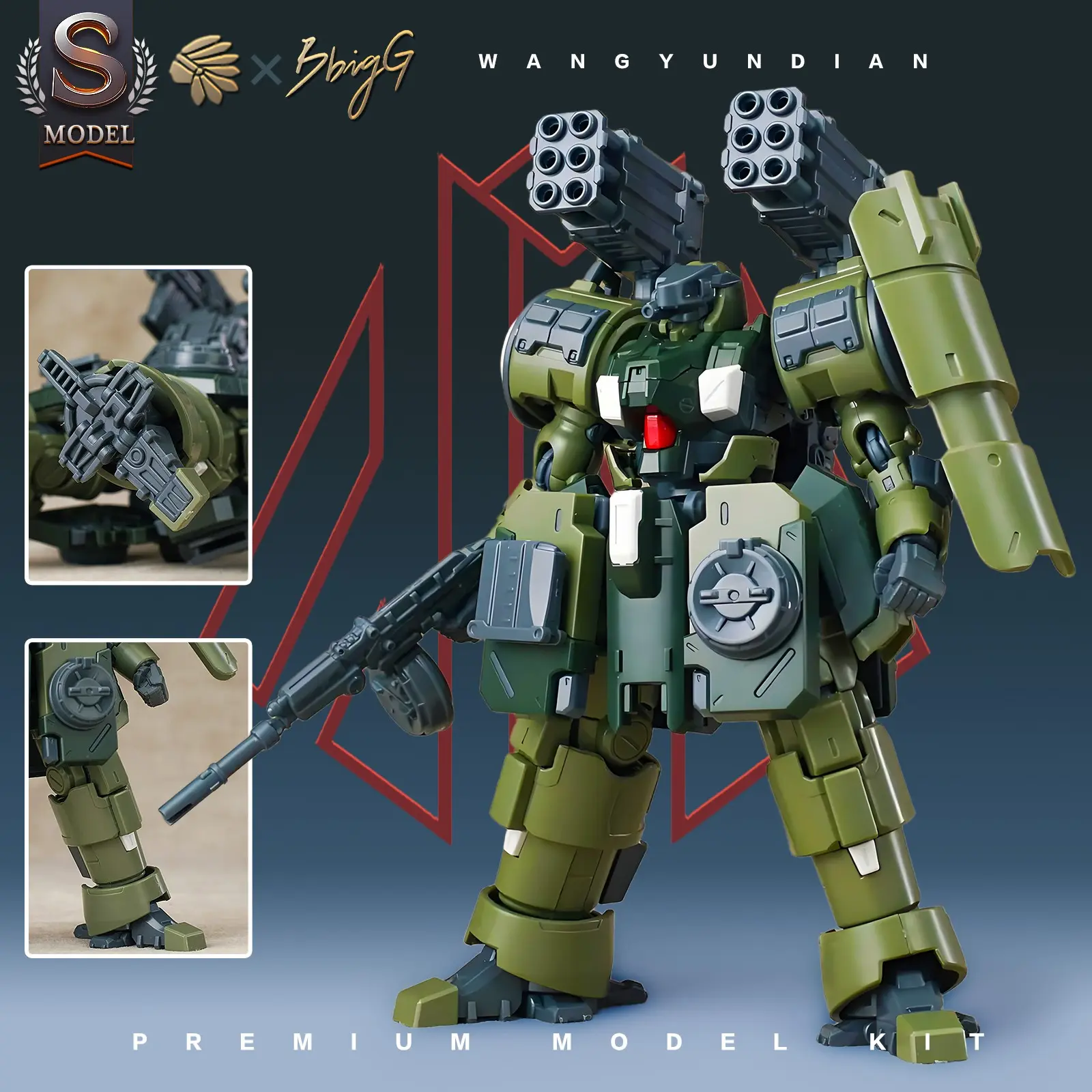 1/144 Zaku Ii Heavy Armed Model Kit, High Mobility Tactical Robot Figure, Action Figurine, Multiple Weapon Accessories, Adult Collectible Hard Core Gundam