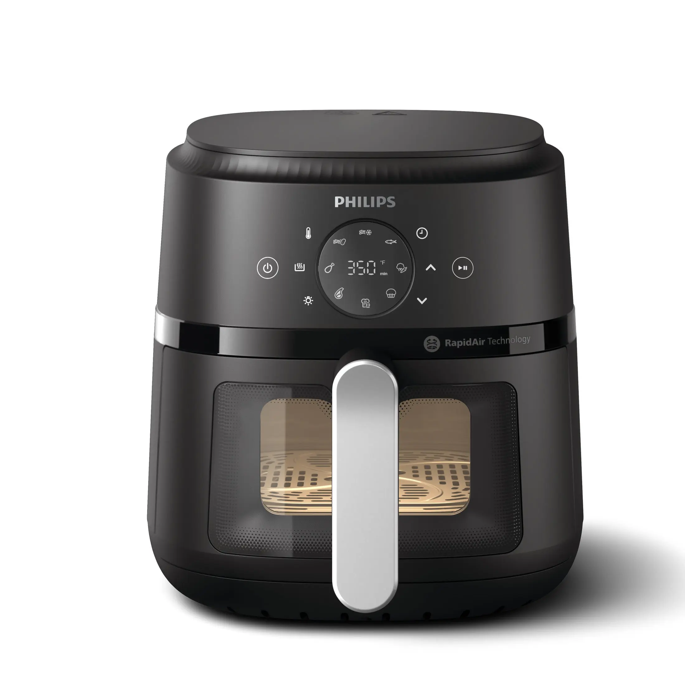 Philips 2000 Series Rapid Air Technology Airfryer - 4.4qt Capacity, Window View Cooking Window, 13 Cooking Methods, 90% Less Fat Countertop Fryer for Dinner, 4.4 Qt (4.2L)
