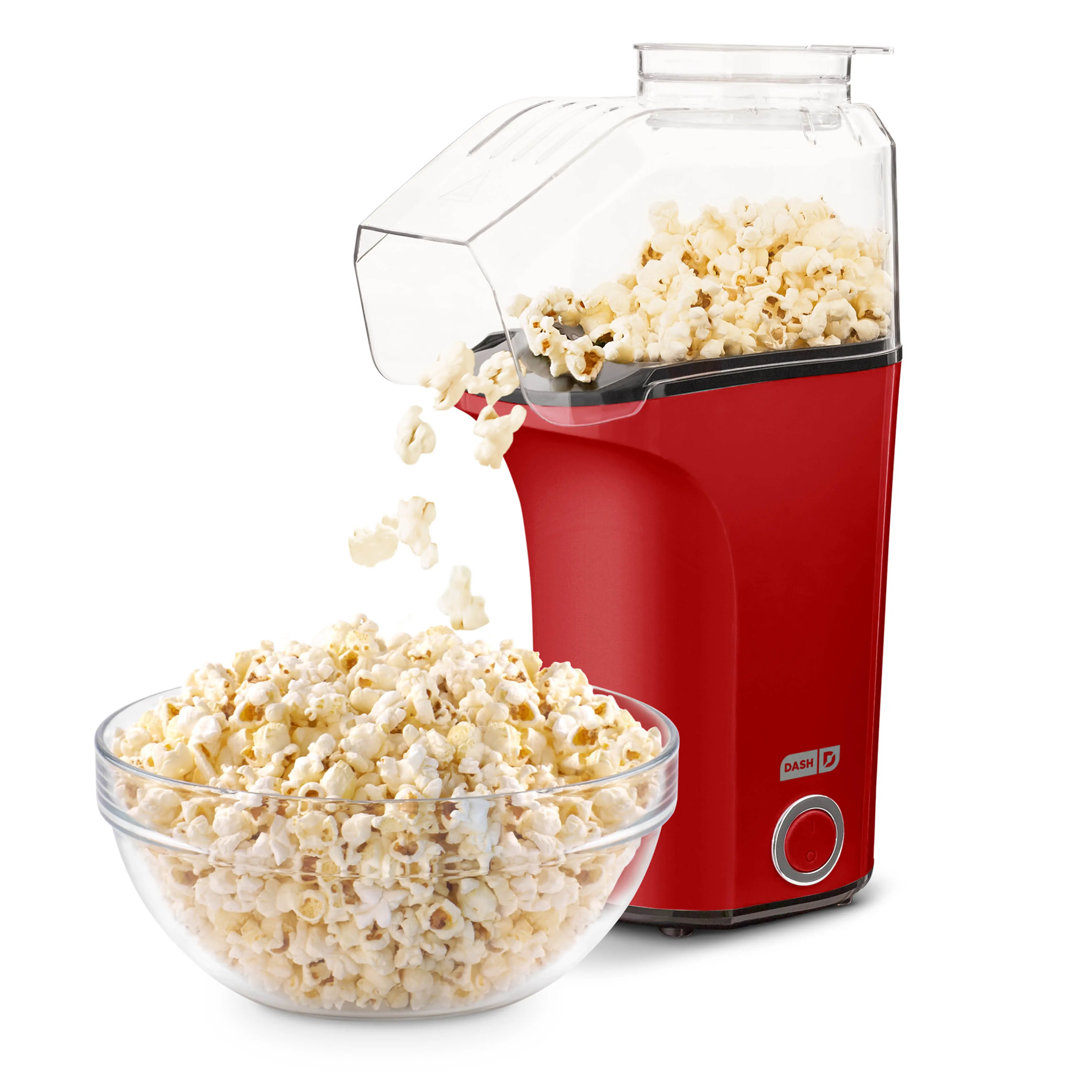 DASH Compact Popcorn Popper Machine - 1400W Corded Household Specialty Kitchen Appliance, 16-Cup Capacity, Small Footprint for Dorms & Date Night, Healthier Snack Maker with Recipe Guide, Standard Plug, 2-Year Warranty with Registration