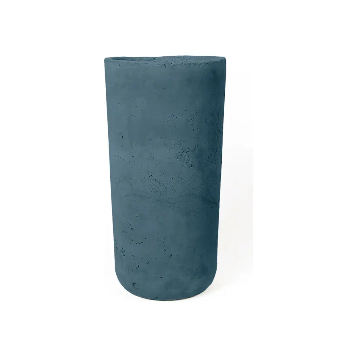 Concretti Designs B3252057 Aster Indoor & Outdoor Round Pot Planter, Dark Blue - 11.75 in. Dia. x 23.62 in.
