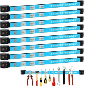 8 PCS Magnetic Tool Holder Strip,Tool Magnet Bar for Garage Organization, Heavy Duty Space Saving Tool Organizer with Mounting Screws for Garage, Workshop, Kitchen (12 inch)