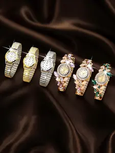 6pcs Elegant Luxury Women's Quartz Watches, Multiple Colors, Casual Round Analog, Perfect for Holidays and Gifts, Exquisite Watch Set