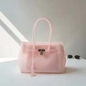 Transparent Jelly Shoulder Bag for Women, Summer TPU Handbag, Beach Tote Purse, Lightweight Crossbody Bag for Vacation & Daily Outfit