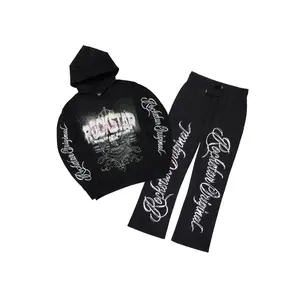 Enkel Black Hoodie/Baggy Pant Track Set