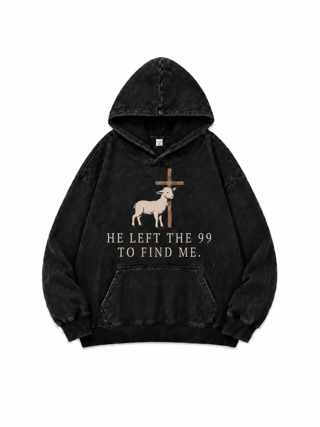 Men's 400 GSM Heavyweight 100% Cotton Unisex Oversized Hoodie - DTG Inspirational Graphic Pullover, Retro Acid-Wash Streetwear Sweatshirt