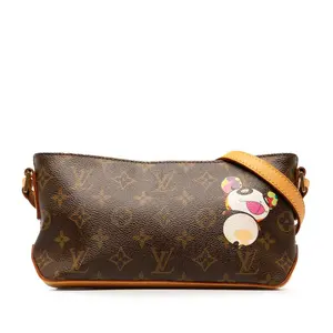 Pre-owned Louis Vuitton Canvas Shoulder Bags Trotteur Panda Monogram Shoulder Bag