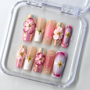 NailPhoria PEACH SODA - Handmade Press-On Nails | Reusable, Salon-Quality, Long-Lasting, Glossy Design NailPhoria PEACH SODA - Handmade Press-On Nails | Reusable, Salon-Quality, Long-Lasting, Glossy Design