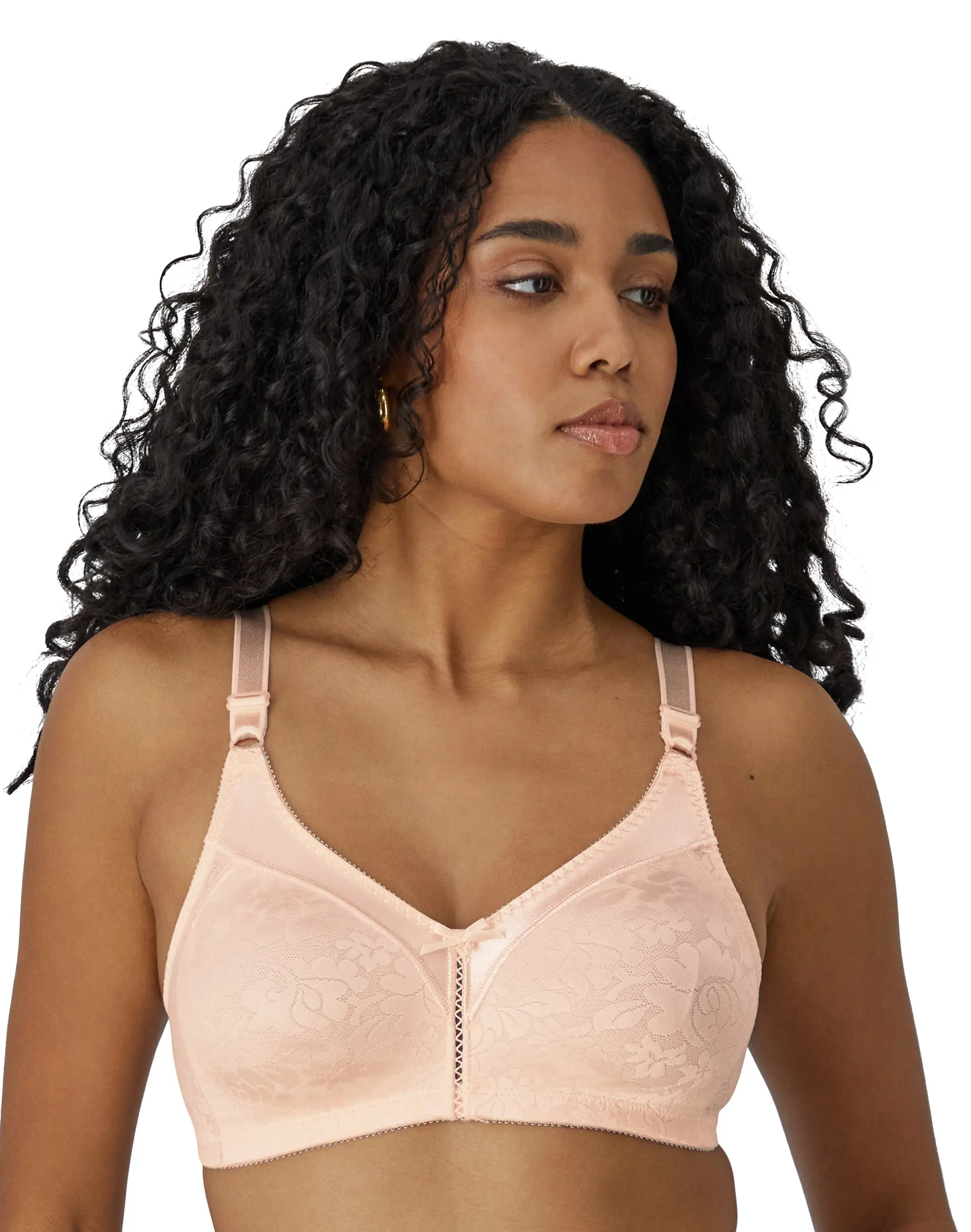 Bali Double Support Lace Wireless Bra Fabric Women's Jacquard Basic Minimalist Comfortable & Supportive Bra