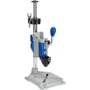 Drill Press Rotary Tool Workstation Stand with Wrench - Mini Portable Press & Tool Holder - 2 Inch Depth- Ideal for Drilling Perpendicular and Angled Holes
