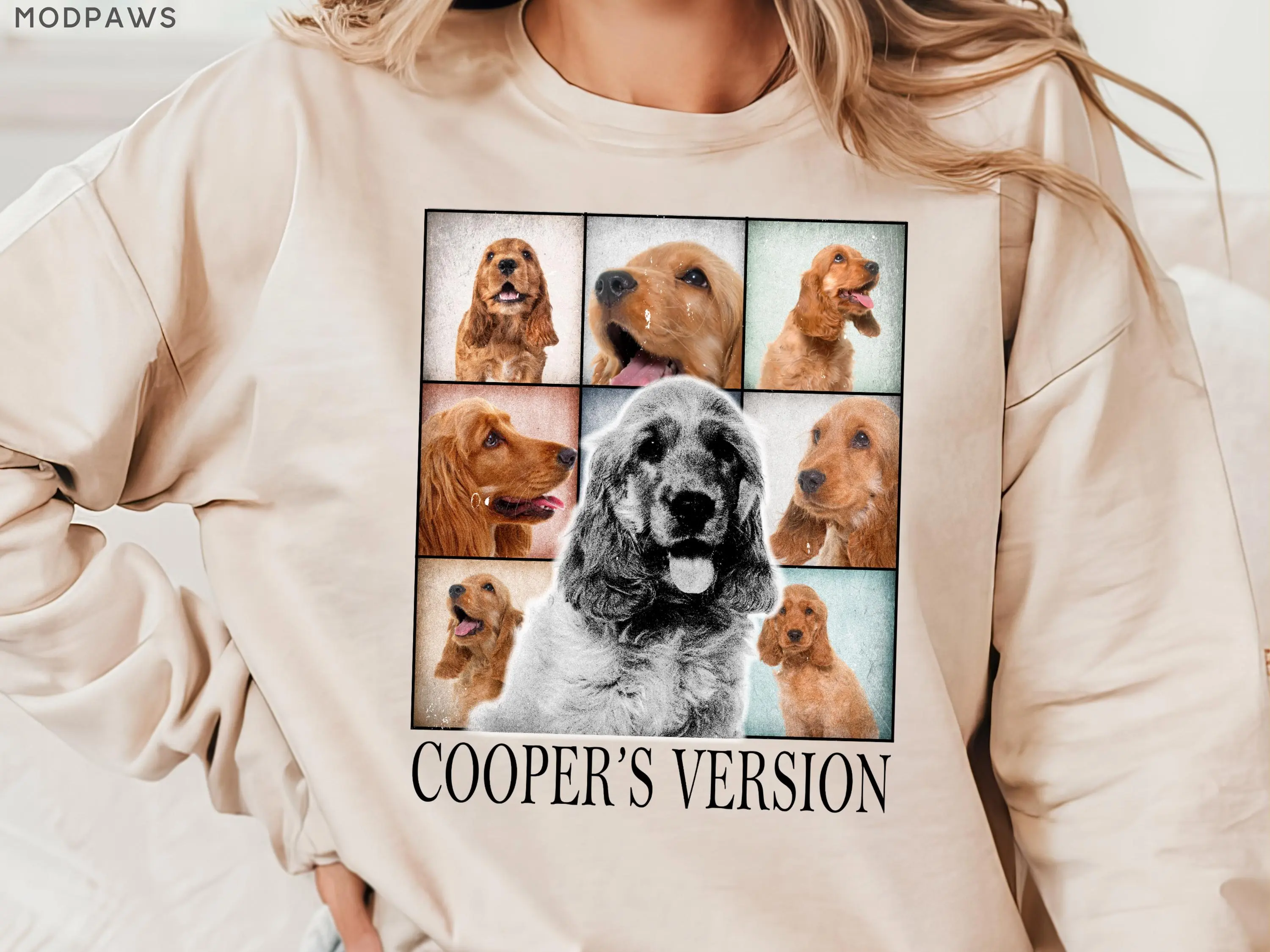 Custom Pet Portrait Sweatshirt with Custom Photo