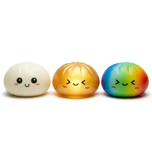 Box-Big rainbow Dumpling glitter rare Squishy TPR Material, Galaxy Soft mystery giant Squishy Silicone, ball Stress Relief, Unboxing Surprise, Random Style per Pack, children to kid exchange gifts relief hand Toy rebound Sensory Fidget Keychain Bundle