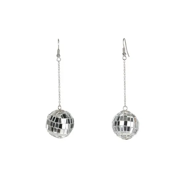 1-Inch Disco Ball Costume Earrings
