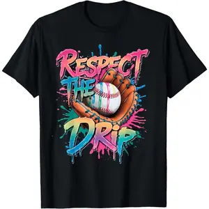 Baseball Drip Boys Ice Cream Drip Youth Respect The Drip T-Shirt Golf Gift T-Shirt For Men And Women