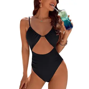 Blooming Jelly Womens One Piece beach Swimsuit Tummy Control Bathing Suit Sexy Flattering Cheeky High Cut Out Cute Ladies Swimwear