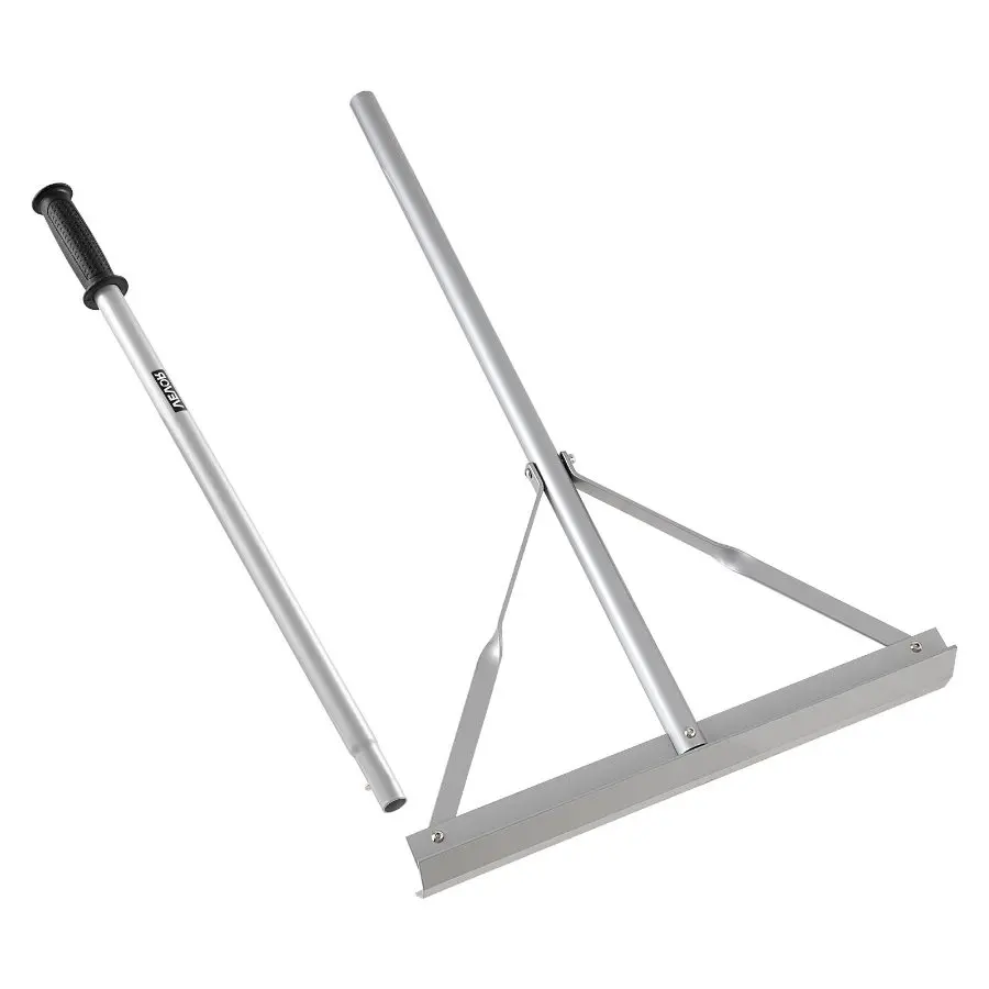 【DealsForYouDays】VEVOR Landscape Rake, 60 inch Handle 20 inch Wide Head, Large Heavy Duty Aluminum Landscaping Level, Asphalt Rake Tool for Asphalt Land Leveling, Concrete Paving, Sand Flattening, No Teeth