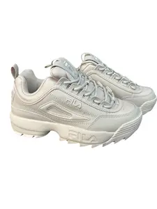 FILA Women's Disruptor Lace-Up Sneakers Size 5.5 - Stylish & Comfortable for Everyday Wear, Lace-Up Design, Versatile Use, Ideal for Casual Outings