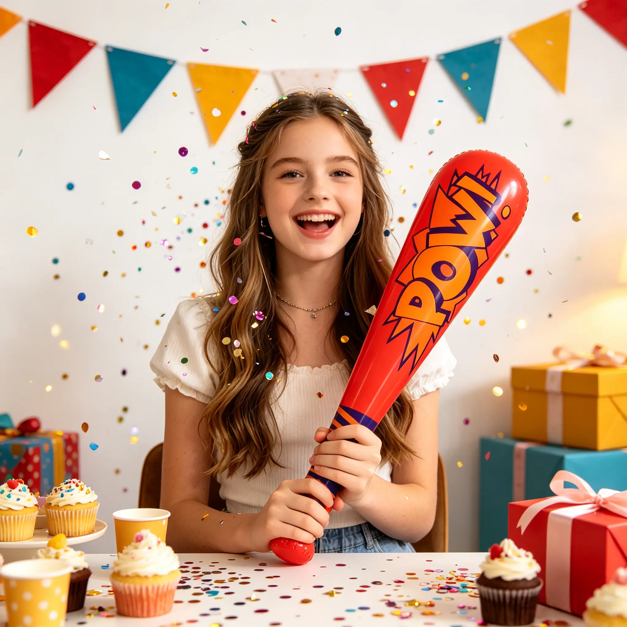10 Pack Inflatable Baseball Bat Toys Assorted Random Colors, Simulated Hitting Bat Decorations for Birthday Parties, Perfect Sports Inflatable Gifts for Baseball Themed Party Supplies