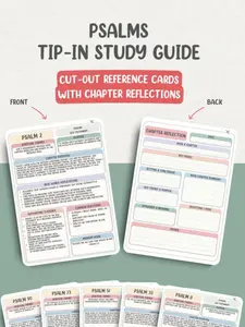 Psalms Chapter-by-Chapter Tip-In Bible Study Guide: Cut-Out Reference Cards with Chapter Reflections (Complete Chapter-by-Chapter Tip-In Bible Study Series)