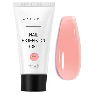 Makartt Poly Nail Gel：Gel Builder for Nail Extension, not include nail form-Tender Nude Pink, 50 ML Strong Strengthener Hard Gel for Trendy Nail Art-Long-Lasting and Easy to Use Manicure Supplies-Peachy