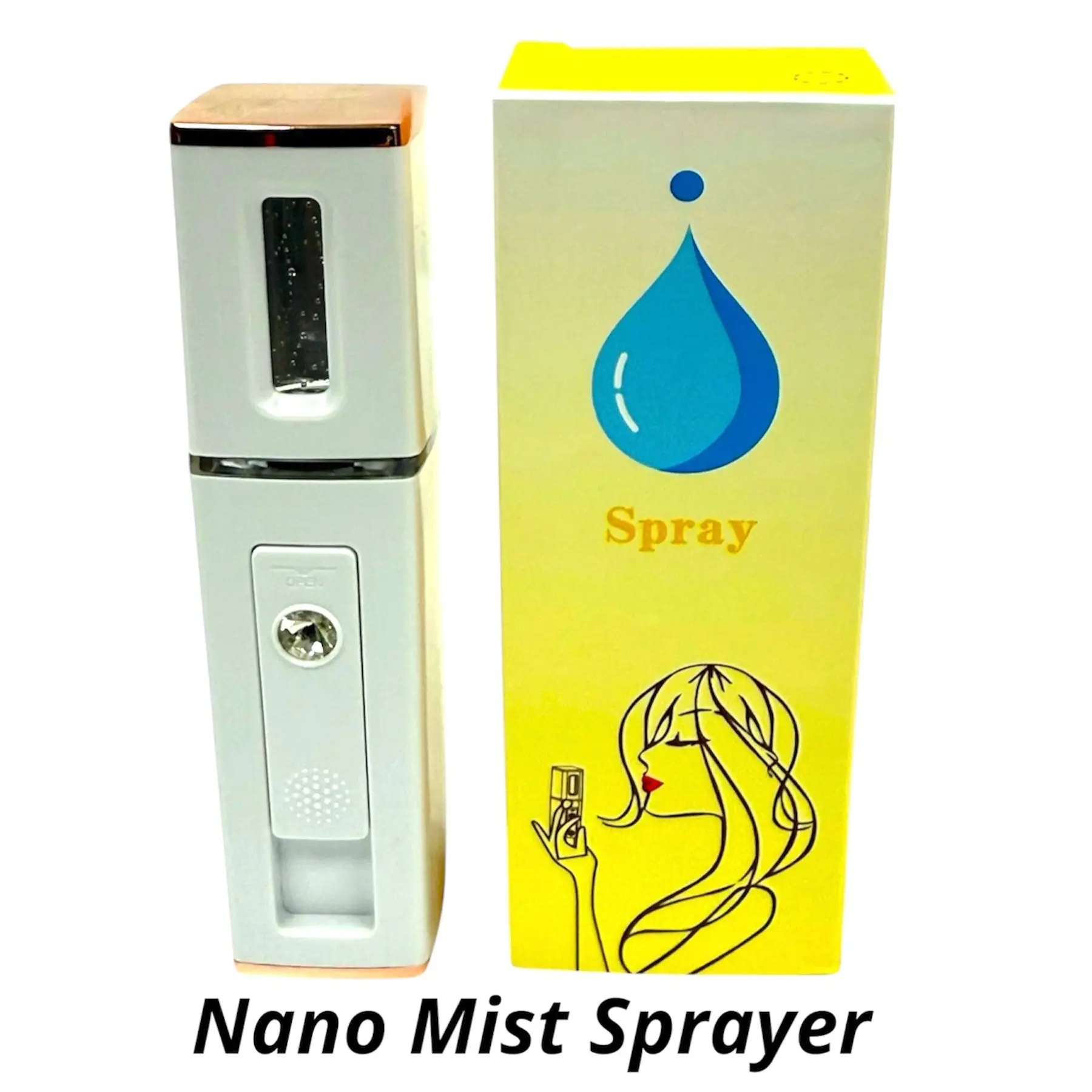 Essance Nano Mist Sprayer - Portable Rechargeable Device for Ultra Fine Toner Spray - Enhances Skin Hydration & Refreshment - Ideal for On-The-Go Use