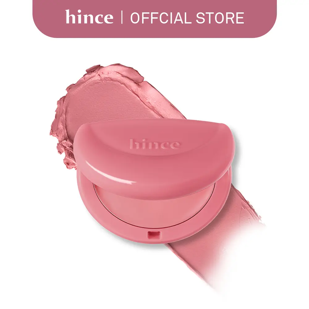 [hince Official] HALF-MOON CHEEK Cream Blush for Cheeks – Dewy Glow, Hydrating & Blendable Korean Beauty Face Blush, Lightweight Creamy Formula, Natural Soft Pink Finish