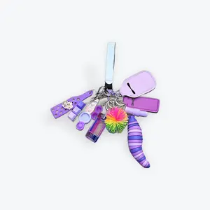 Shades of Purple Sensory Fidget Keychain